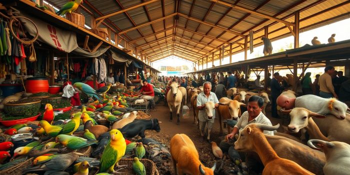 pasar hewan di Indonesia