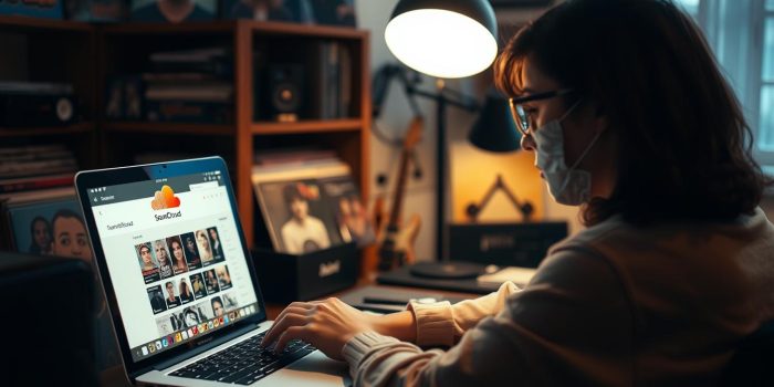 mencari lagu favorit di SoundCloud