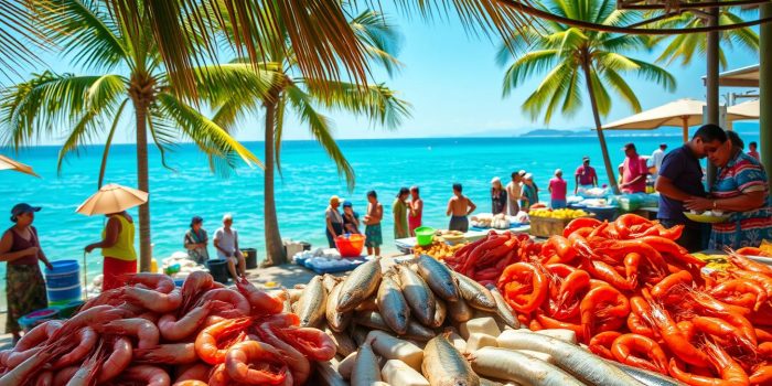 Makanan Laut Segar di Tahuna