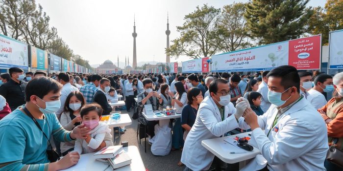 vaksinasi massal di Teheran